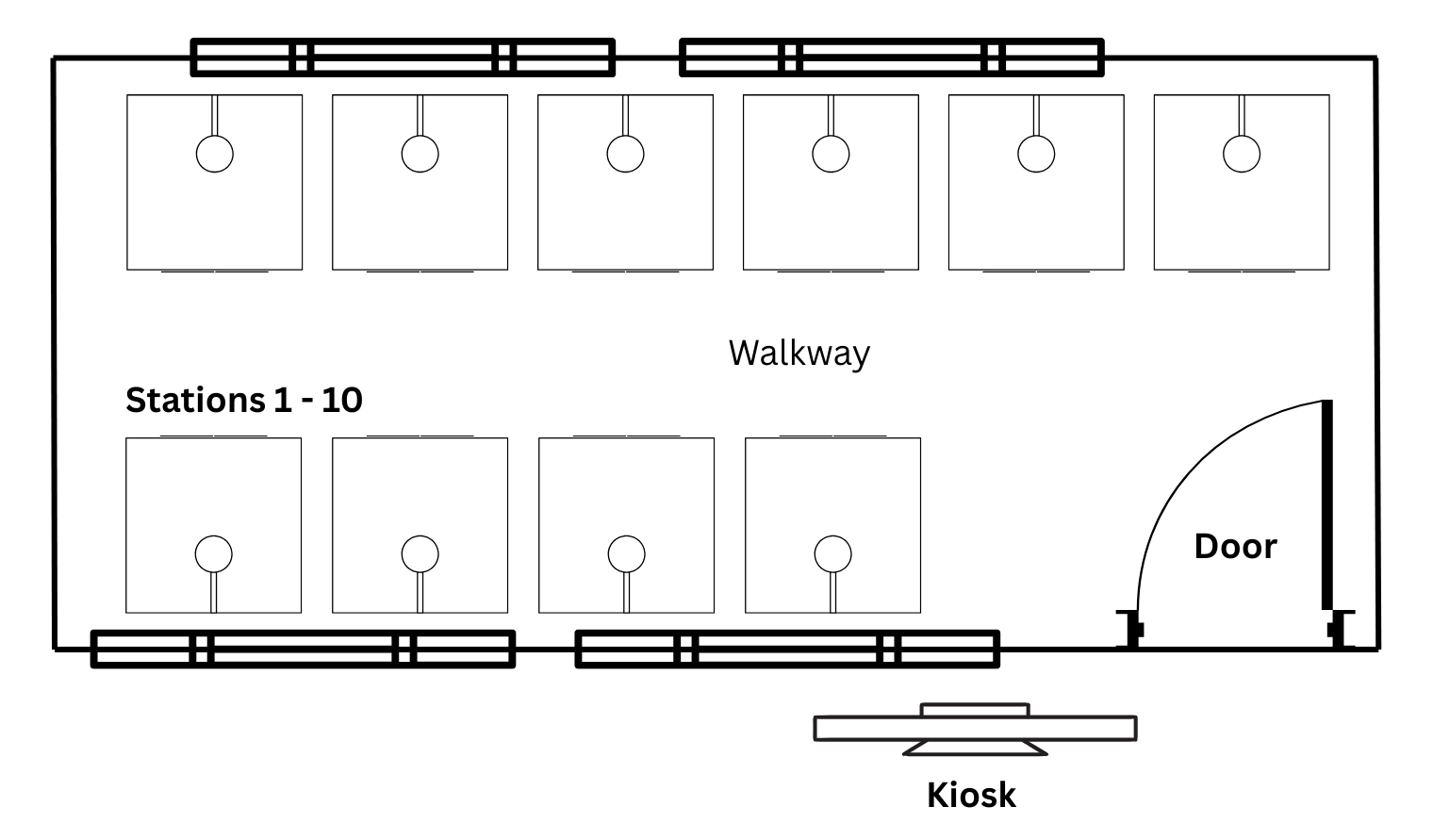 Map of the learning stations